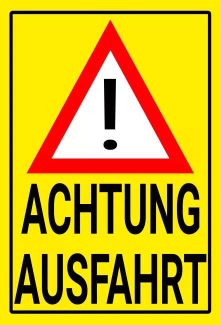 Parken verboten SchildParken - Verkehr ACHTUNG AUSFAHRT Bild