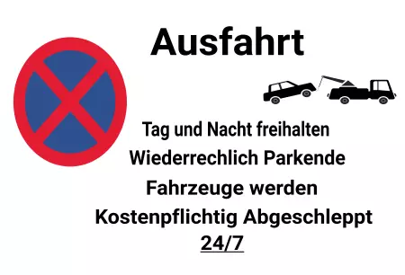 Parken verboten SchildParken - Verkehr Ausfahrt Bild