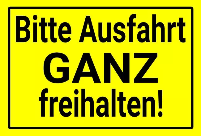 Parken verboten SchildParken - Verkehr Ausfahrt freihalten Bild