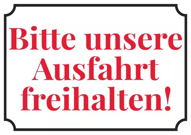 Parken verboten SchildParken - Verkehr Ausfahrt freihalten Bild