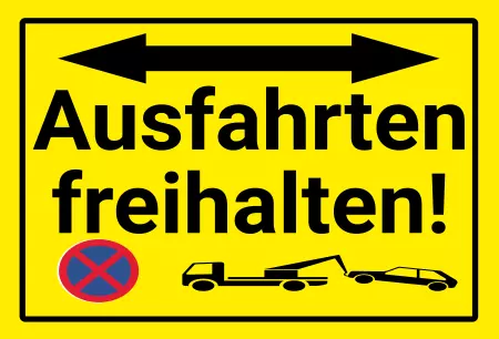 Parken verboten SchildParken - Verkehr Ausfahrt freihalten Bild