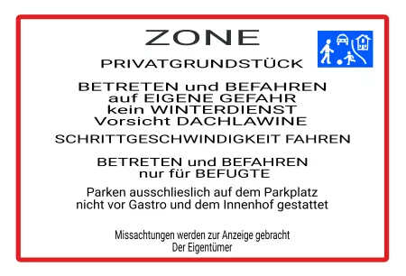 Parken verboten SchildParken - Verkehr Beruhigte Verkehrszone Bild