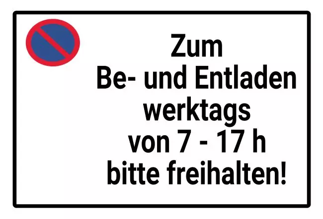 Parken verboten SchildParken - Verkehr Bitte freihalten Bild