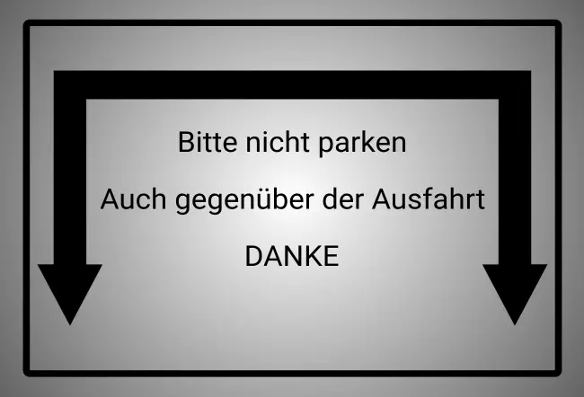 Parken verboten SchildParken - Verkehr Bitte nicht parken Bild