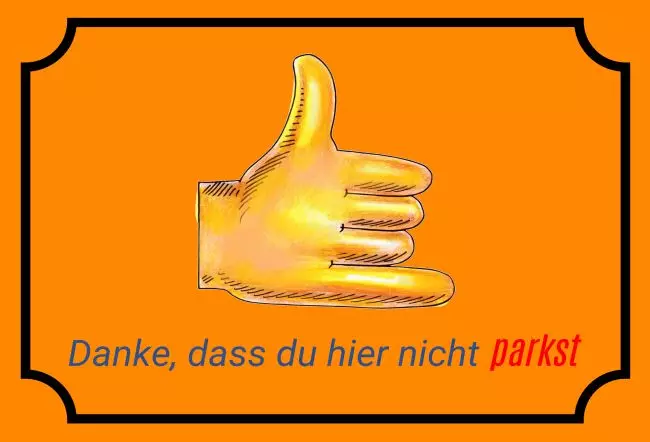 Parken verboten SchildParken - Verkehr Danke Bild