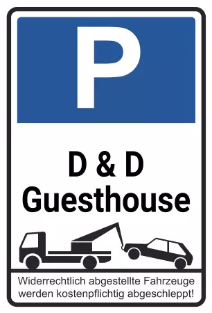 Parken verboten SchildParken - Verkehr D&D Guesthouse Bild