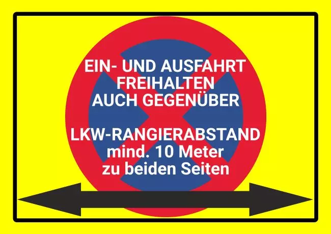 Parken verboten SchildParken - Verkehr Ein- und Ausfahrt Bild