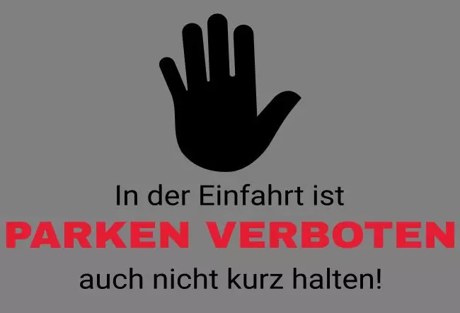 Parken verboten SchildParken - Verkehr Einfahrt Bild