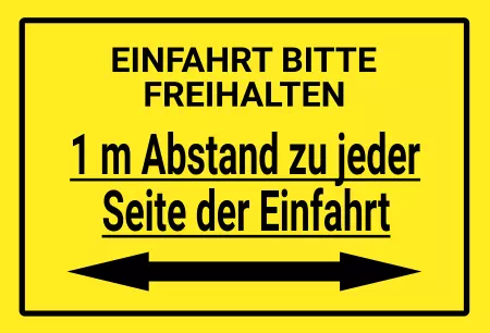 Parken verboten SchildParken - Verkehr EINFAHRT BITTE FREIHALTEN Bild
