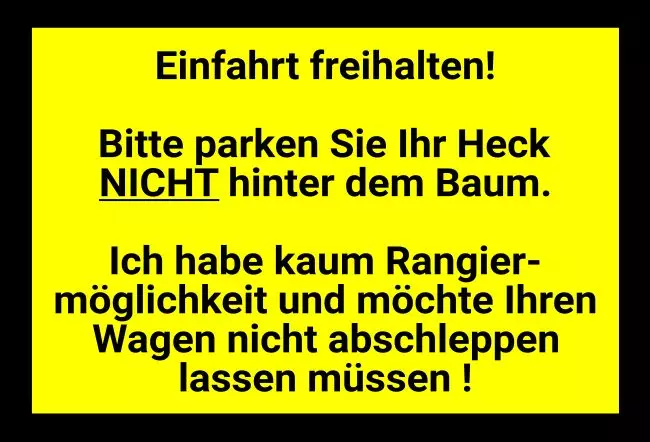 Parken verboten SchildParken - Verkehr Einfahrt freihalten Bild