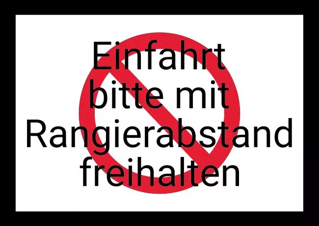 Parken verboten SchildParken - Verkehr Einfahrt freihalten Bild