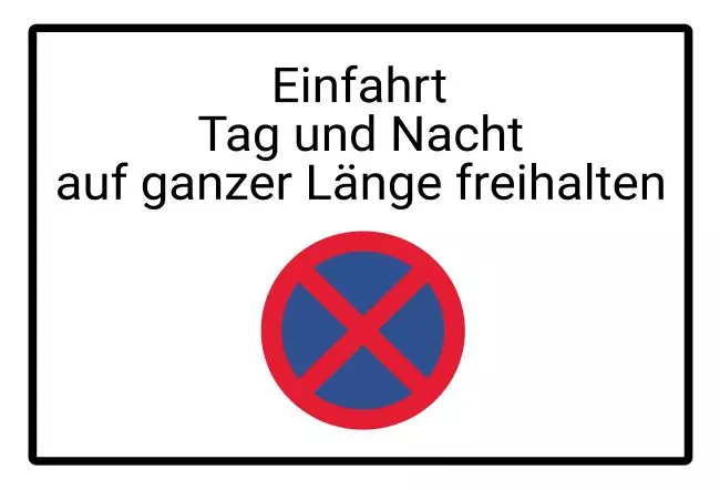 Parken verboten SchildParken - Verkehr Einfahrt freihalten Bild