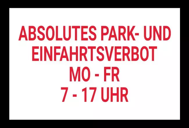 Parken verboten SchildParken - Verkehr EINFAHRTVERBOT Bild