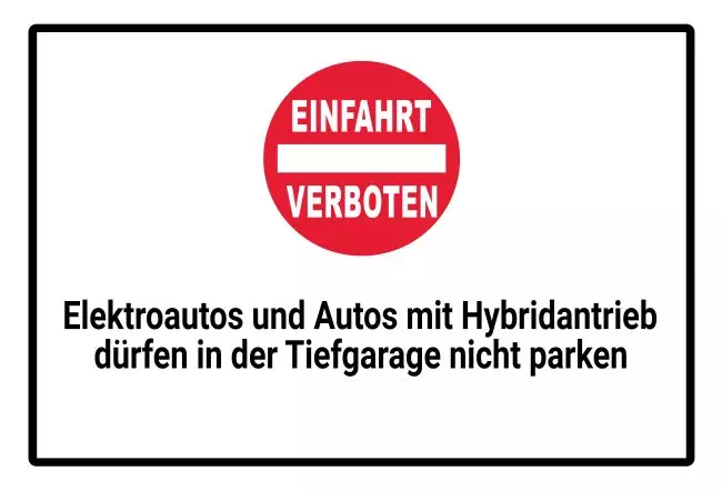 Parken verboten SchildParken - Verkehr Elektroautos Bild