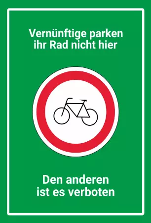 Parken verboten SchildParken - Verkehr Fahrrad Parkverbot Bild