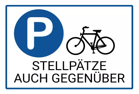 Parken verboten SchildParken - Verkehr Fahrradstellplätze gegenüber Bild