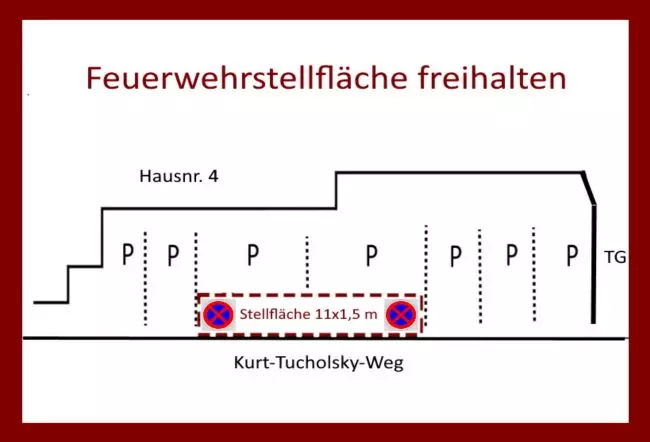 Parken verboten SchildParken - Verkehr Feuerwehrstellflächen Bild