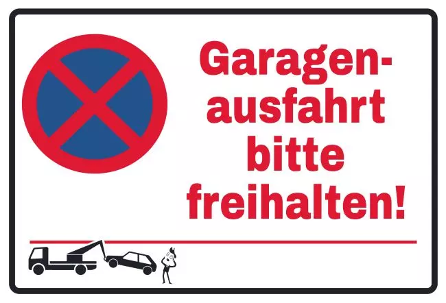 Parken verboten SchildParken - Verkehr Garagenausfahrt Bild