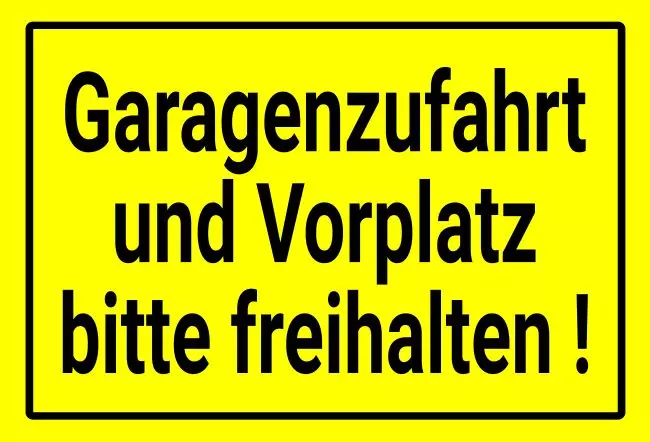 Parken verboten SchildParken - Verkehr Garagenzufahrt Bild