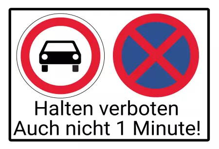 Parken verboten SchildParken - Verkehr Halten verboten Bild