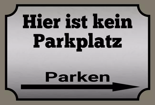Parken verboten SchildParken - Verkehr Hier ist kein Parkplatz Bild