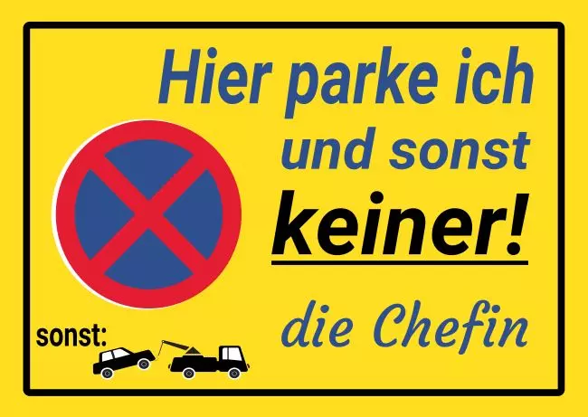 Parken verboten SchildParken - Verkehr Hier parke ich ... Bild