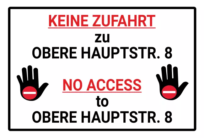 Parken verboten SchildParken - Verkehr KEINE ZUFAHRT Bild