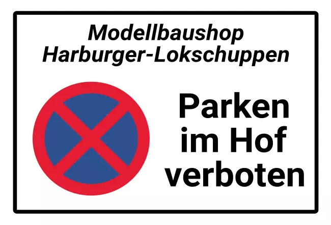 Parken verboten SchildParken - Verkehr Modellbausshop Bild