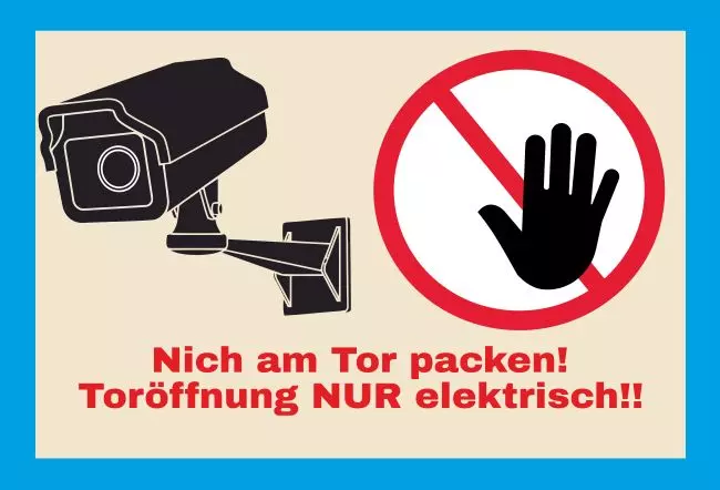 Parken verboten SchildParken - Verkehr Nicht am Tor Packen! Bild