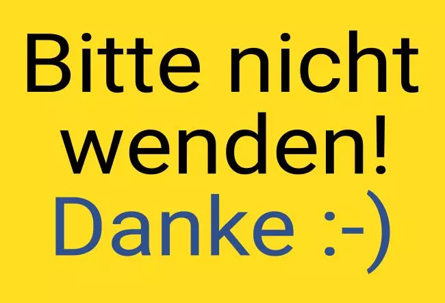 Parken verboten SchildParken - Verkehr Nicht wenden! Bild