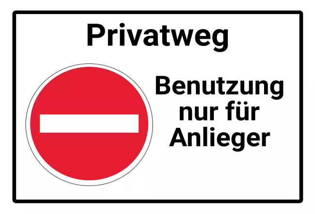 Parken verboten SchildParken - Verkehr .. nur für Anlieger Bild