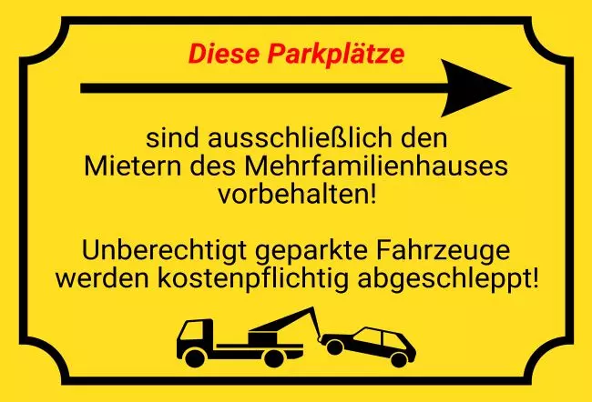 Parken verboten SchildParken - Verkehr Nur für Mieter Bild