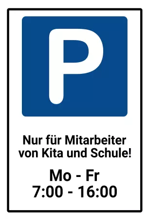 Parken verboten SchildParken - Verkehr Nur für Mitarbeiter Bild