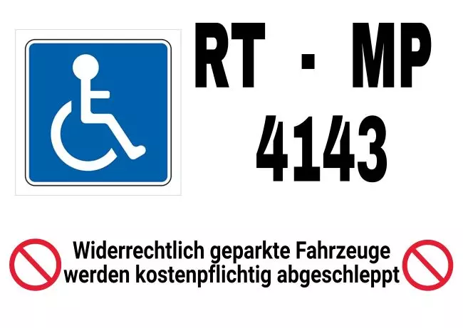 Parken verboten SchildParken - Verkehr Nur für Rollstuhlfahrer Bild