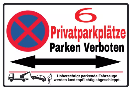 Parken verboten SchildParken - Verkehr Nur Privatparkplätze Bild
