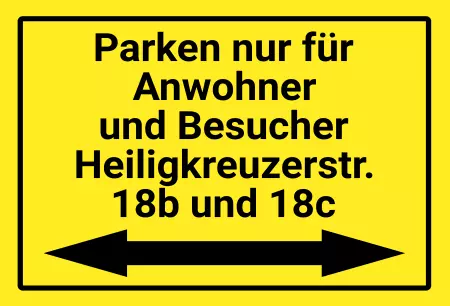 Parken verboten SchildParken - Verkehr Parken nur für Anwohner Bild