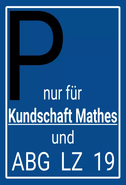 Parken verboten SchildParken - Verkehr Parken nur für Kundschaft Bild