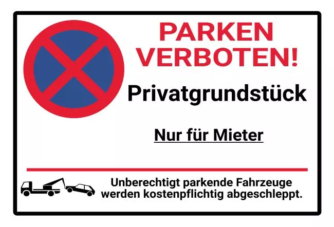 Parken verboten SchildParken - Verkehr Parken verboten Bild