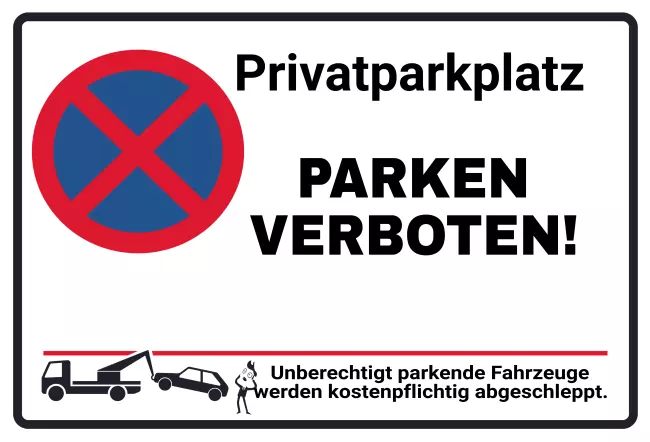 Parken verboten SchildParken - Verkehr Parken verboten Bild