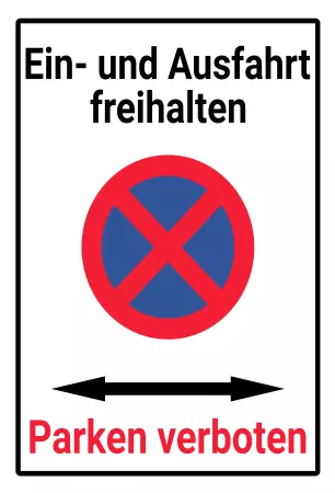 Parken verboten SchildParken - Verkehr Parken verboten Bild