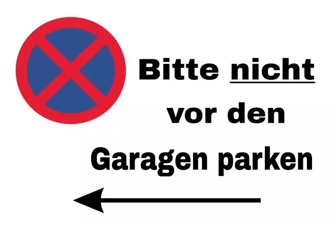 Parken verboten SchildParken - Verkehr Parkverbot Bild