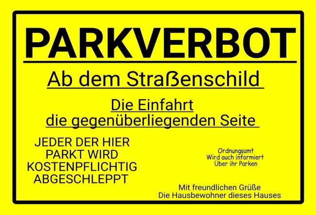 Parken verboten SchildParken - Verkehr Parkverbot Bild
