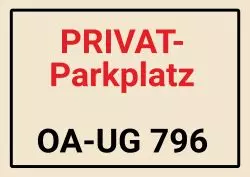 Parken verboten SchildParken - Verkehr Privat-Parkplatz Bild