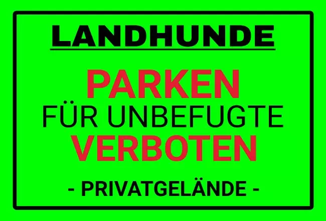 Parken verboten SchildParken - Verkehr Privatgelände Bild