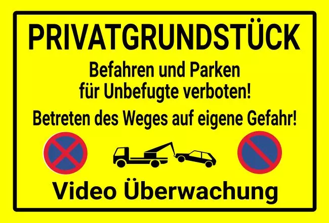 Parken verboten SchildParken - Verkehr Privatgrundstück Bild