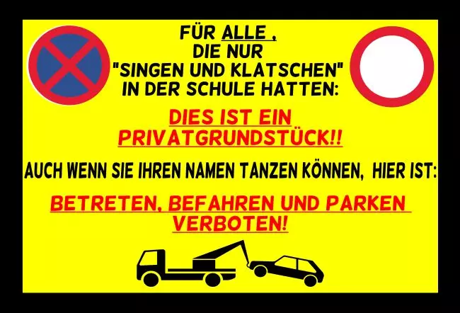 Parken verboten SchildParken - Verkehr Privatgrundstück Bild