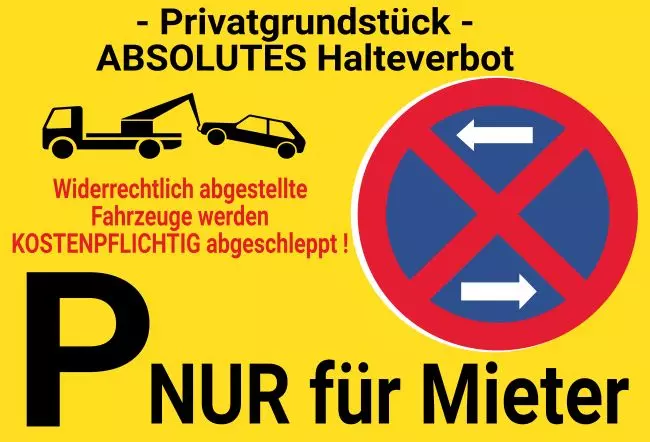 Parken verboten SchildParken - Verkehr Privatgrundstück Bild