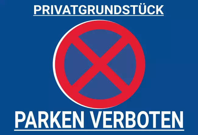 Parken verboten SchildParken - Verkehr PRIVATGRUNDSTÜCK Bild