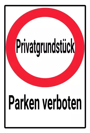 Parken verboten SchildParken - Verkehr Privatgrundstück Bild