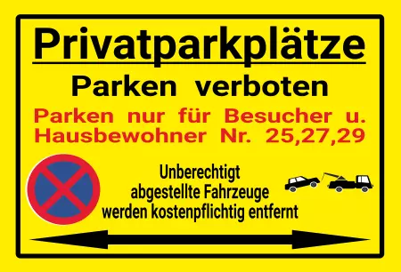 Parken verboten SchildParken - Verkehr Privatparkplätze Bild